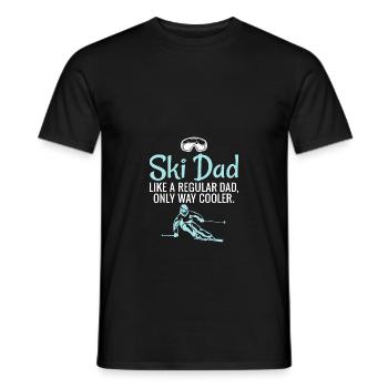 Ski Dad Funny Cute Winter Skiing Gift - Männer T-Shirt - Schwarz - Vorne - AI Model Male 178 light (178cm)