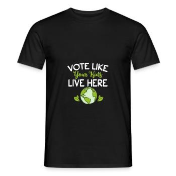 Climate Activist Vote Science Earth Day 2021 - Men's T-Shirt - black - Front - AI Model Male 178 light (178cm)