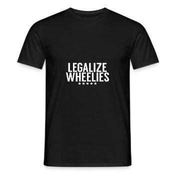 Legalize Wheelies Funny Motorcycle - Männer T-Shirt - Schwarz - Vorne - AI Model Male 178 light (178cm)