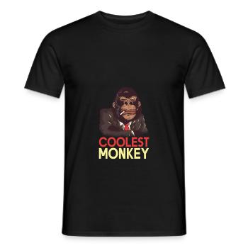 Coolest Monkey Monkey Lover Animal Rights - Männer T-Shirt - Schwarz - Vorne - AI Model Male 178 light (178cm)