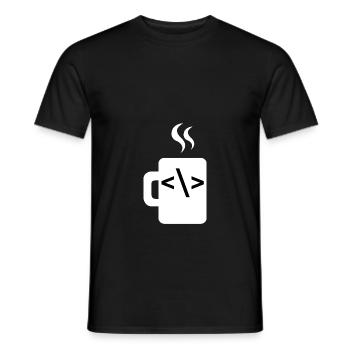 JavaScript Code Developer Developer Coffee Java - T-shirt homme - noir - Devant - AI Model Male 178 light (178cm)