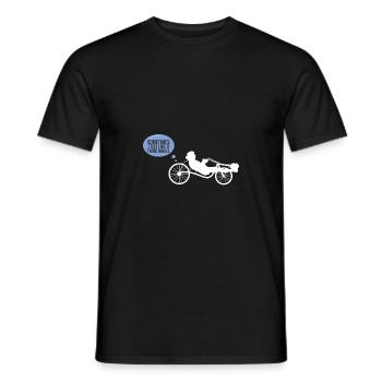 Liegerad Bike-Fahrrad-Trike-Triker-Drittelrad - Männer T-Shirt - Schwarz - Vorne - AI Model Male 178 light (178cm)