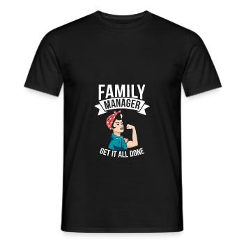 Les gestionnaires de famille obtiennent tout le chemin de la meilleure maman - T-shirt homme - noir - Devant - AI Model Male 178 light (178cm)