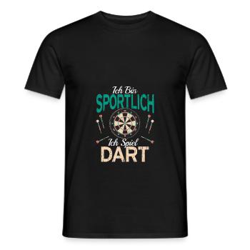 Dart Lustig Herren Dart Geschenk Dartspieler - Männer T-Shirt - Schwarz - Vorne - AI Model Male 178 light (178cm)