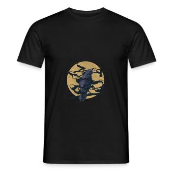Black Crow Raven Bird - Männer T-Shirt - Schwarz - Vorne - AI Model Male 178 light (178cm)