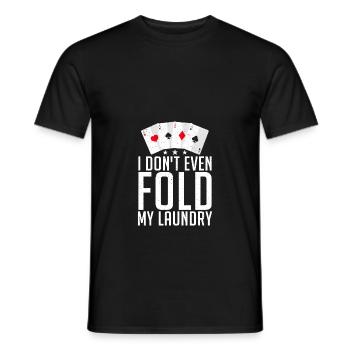 Je ne plie même pas mon lecteur de carte de poker - T-shirt homme - noir - Devant - AI Model Male 178 light (178cm)
