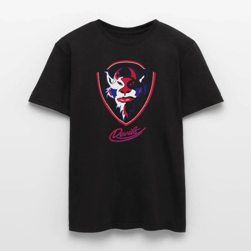Sehnde Devils Logo mit Devils Script Männer T-Shirt