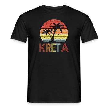 Kreta - Männer T-Shirt - Schwarz - Vorne - AI Model Male 178 light (178cm)