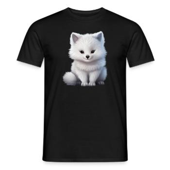 Polarfuchs Wald Tier Natur Fuchs - Männer T-Shirt - Schwarz - Vorne - AI Model Male 178 light (178cm)