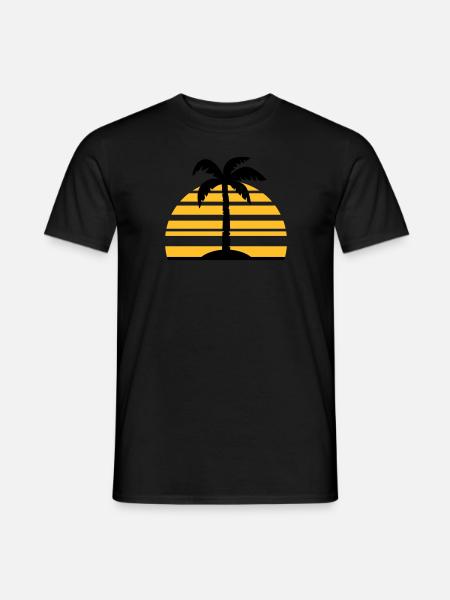 Palme - Männer T-Shirt - Schwarz