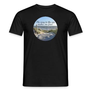 The way to the sea makes me free! - Männer T-Shirt - Schwarz - Vorne - AI Model Male 178 light (178cm)