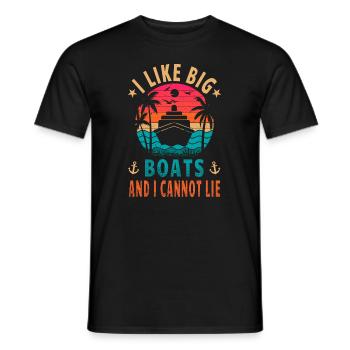 Vintage Retro Sunset T-Shirt - Men's T-Shirt - black - Front - AI Model Male 178 light (178cm)