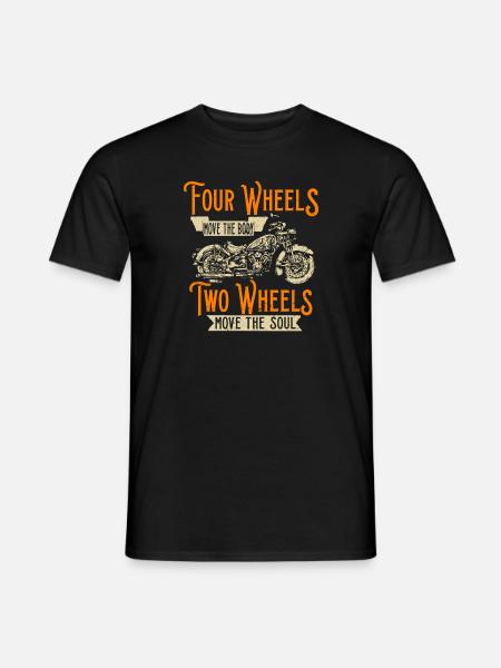 Motorrad Geschenk Zweiräder Motoren lustig - Männer T-Shirt - Schwarz