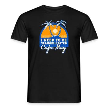 I Need To Be Seahabilitated Cape May Summer - Männer T-Shirt - Schwarz - Vorne - AI Model Male 178 light (178cm)