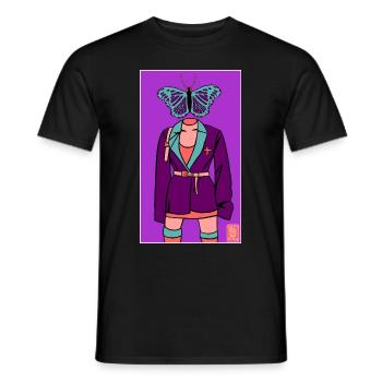 Da Moth Lady - Men's T-Shirt - black - Front - AI Model Male 178 light (178cm)