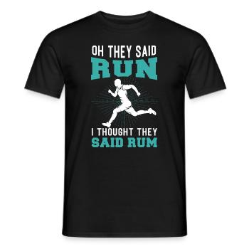 Jogging Saying for Running - Runners - Men's T-Shirt - black - Front - AI Model Male 178 light (178cm)