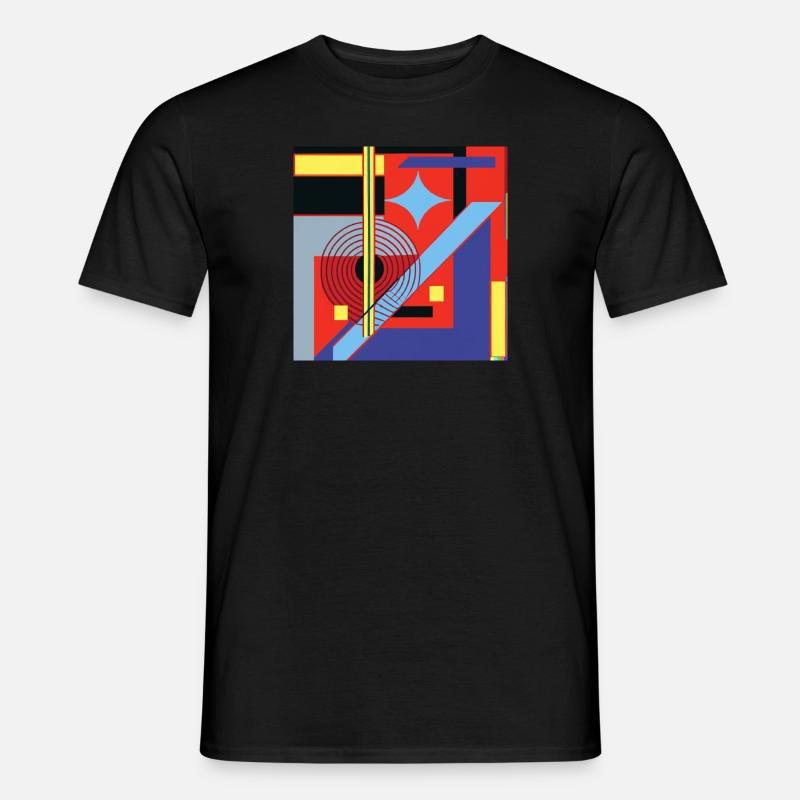 Abstraktes Geometrie-Design - Männer T-Shirt - Schwarz
