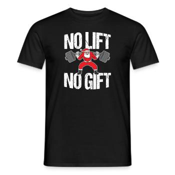 Joyeux Noël Noël No Lift No Gift Fitness - T-shirt homme - noir - Devant - AI Model Male 178 light (178cm)
