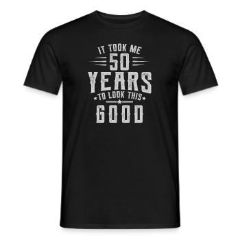 Dauerte 50 Jahre, um diese gute Geburtstagsgeschenkidee zu schauen - Männer T-Shirt - Schwarz - Vorne - AI Model Male 178 light (178cm)
