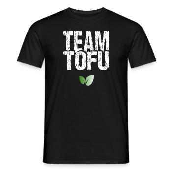 Équipe tofu | Vegan - T-shirt homme - noir - Devant - AI Model Male 178 light (178cm)