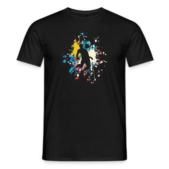 Soccer Stop The Ball Color Splash - Men's T-Shirt - black - Front - AI Model Male 178 light (178cm)