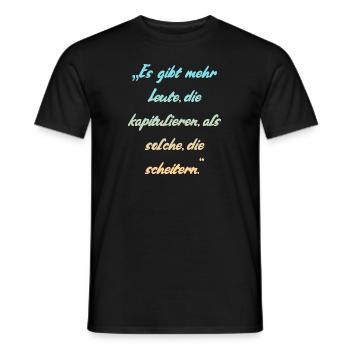 Menschen scheitern Spruch - Männer T-Shirt - Schwarz - Vorne - AI Model Male 178 light (178cm)