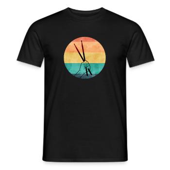 Drummer Drumsticks Retro Vintage T-Shirt - T-shirt homme - noir - Devant - AI Model Male 178 light (178cm)
