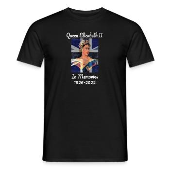 reine elizabeth 2 Les souvenirs 1926 -2022 - T-shirt homme - noir - Devant - AI Model Male 178 light (178cm)