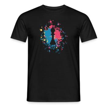Chess Bishop Color Splash - Men's T-Shirt - black - Front - AI Model Male 178 light (178cm)