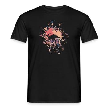 Éclaboussure de couleur Parasaurolophus - T-shirt homme - noir - Devant - AI Model Male 178 light (178cm)