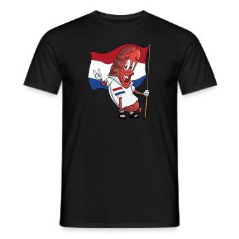 Saucisse Bratwurst de porc hollandaise - T-shirt homme - noir - Devant - AI Model Male 178 light (178cm)