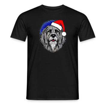 Weihnachten Hund süß lustig Hunde Tier Welpe 9 - Männer T-Shirt - Schwarz - Vorne - AI Model Male 178 light (178cm)