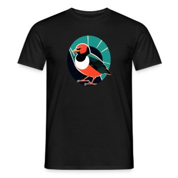 Vogel Sticker - Männer T-Shirt - Schwarz - Vorne - AI Model Male 178 light (178cm)