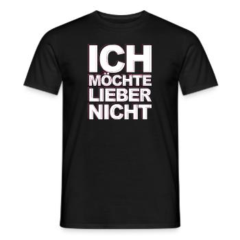 Bartleby der Schreiber - Ich möchte lieber nicht - Männer T-Shirt - Schwarz - Vorne - AI Model Male 178 light (178cm)
