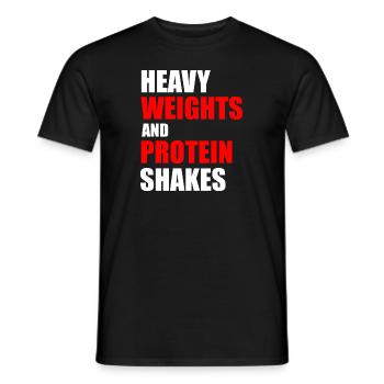 Poids lourds et shakes protéinés - T-shirt homme - noir - Devant - AI Model Male 178 light (178cm)
