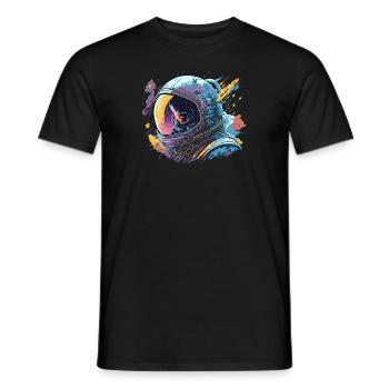 Astronaut lost in space - Splash Art Illustration - Männer T-Shirt - Schwarz - Vorne - AI Model Male 178 light (178cm)