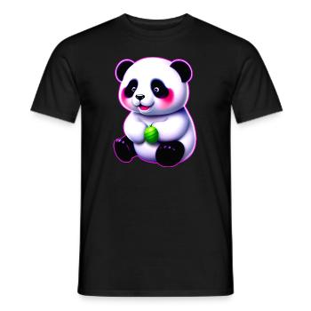 Süßes Baby Panda Bärchen - Männer T-Shirt - Schwarz - Vorne - AI Model Male 178 light (178cm)