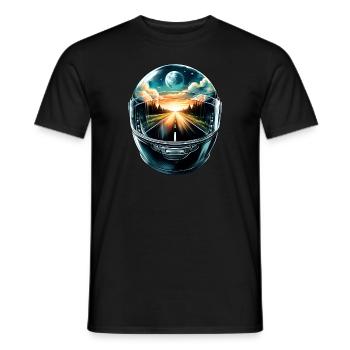 Road to Ride Casque moto - T-shirt homme - noir - Devant - AI Model Male 178 light (178cm)