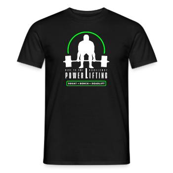 Powerlifting Deadlift - Rise to The Challenge - Men's T-Shirt - black - Front - AI Model Male 178 light (178cm)
