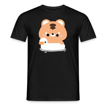 Tiger Swimming - Men's T-Shirt - black - Front - AI Model Male 178 light (178cm)