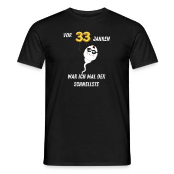 33. Geburtstag - Männer T-Shirt - Schwarz - Vorne - AI Model Male 178 light (178cm)