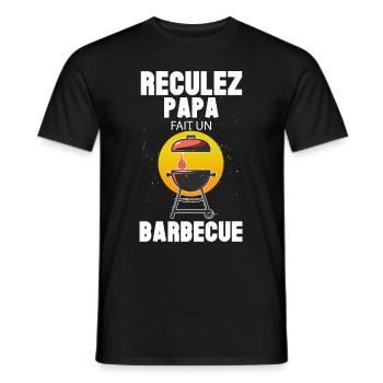 Papa Fait Un Barbecue Reculez - T-shirt homme - noir - Devant - AI Model Male 178 light (178cm)