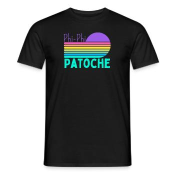 Philippe et patoche - T-shirt homme - noir - Devant - AI Model Male 178 light (178cm)
