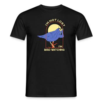 Bird Nerd Lustiges Vogel Design - Männer T-Shirt - Schwarz - Vorne - AI Model Male 178 light (178cm)