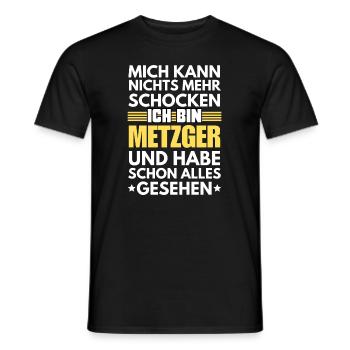 Nicht schockbarer Metzger - Männer T-Shirt - Schwarz - Vorne - AI Model Male 178 light (178cm)