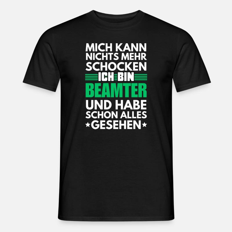 Nicht schockbarer Beamter - Männer T-Shirt - Schwarz