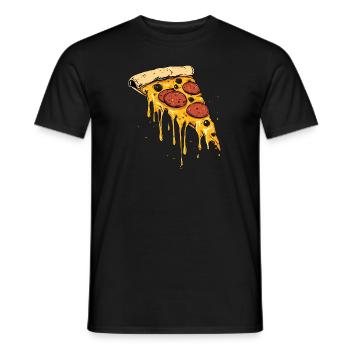 I love pizza - Männer T-Shirt - Schwarz - Vorne - AI Model Male 178 light (178cm)