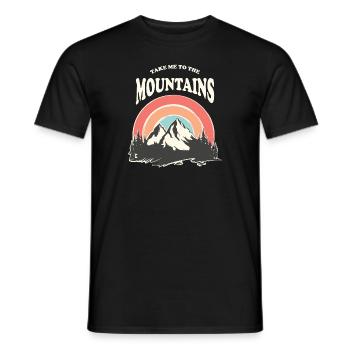 Take Me To The Mountains, Retro Vintage 70s, Hike - Männer T-Shirt - Schwarz - Vorne - AI Model Male 178 light (178cm)
