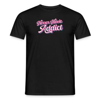Horror Movie Addict - Horror Movie Fan - T-shirt homme - noir - Devant - AI Model Male 178 light (178cm)