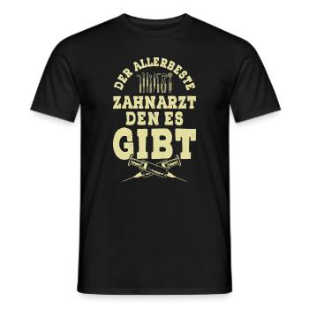 zahnarzt dentist - Männer T-Shirt - Schwarz - Vorne - AI Model Male 178 light (178cm)